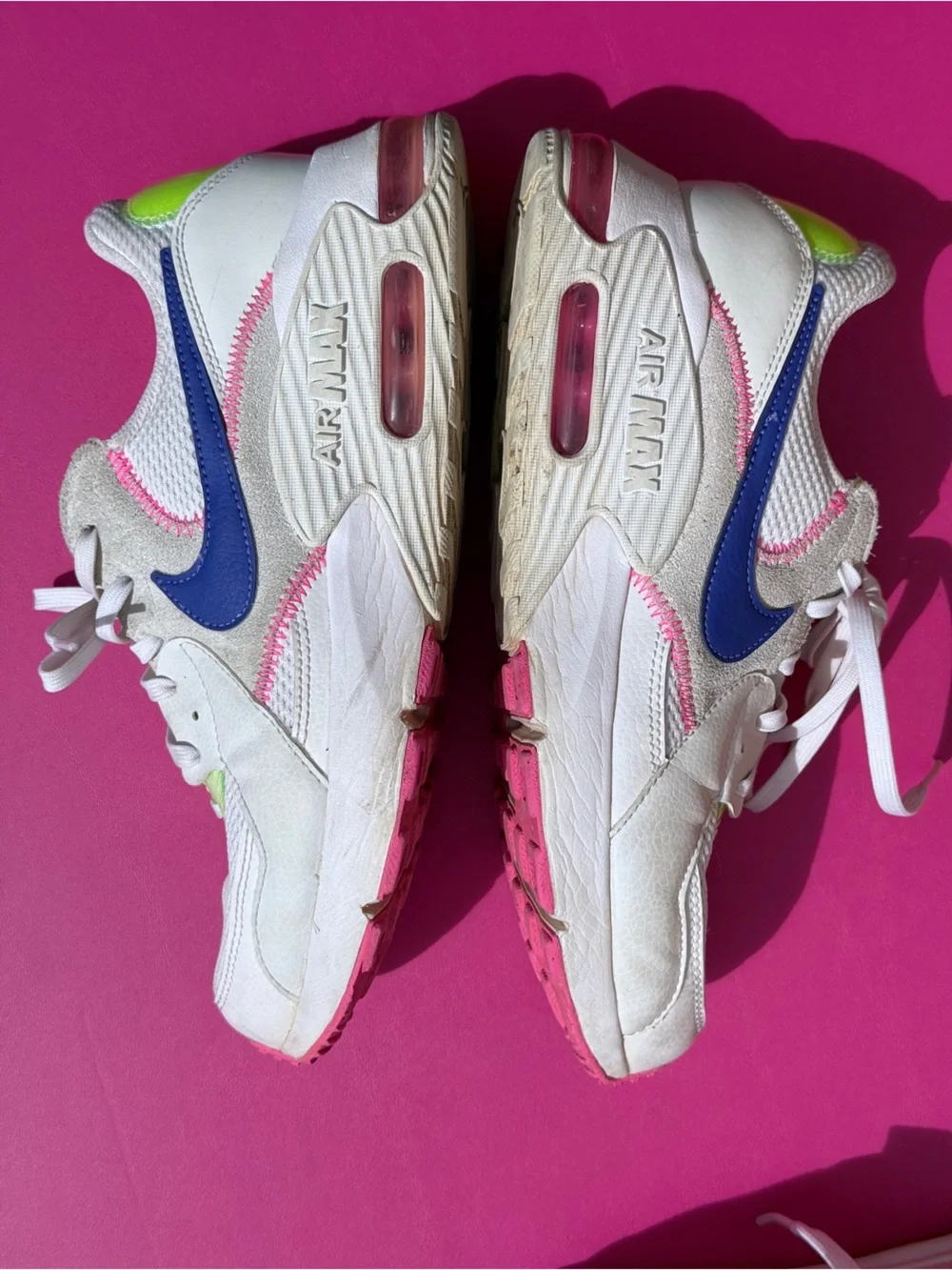 Nike Air Max Excee White, Adidas Cloudfoam Pure Pink Sneaker Bundle EU Size 40.5